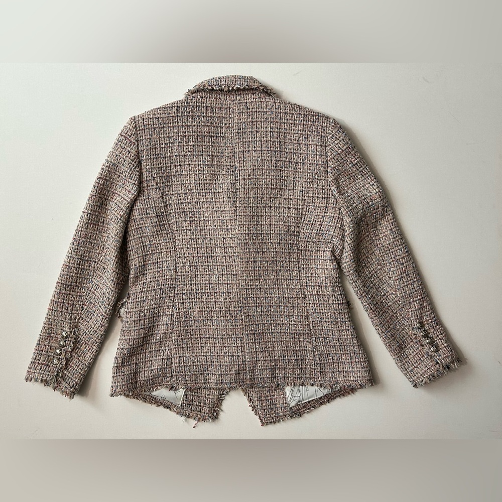 WHBM White House Black Market Studio Tweed Knit Blazer Jacket Coat Chic Sz 12 - Picture 3 of 16